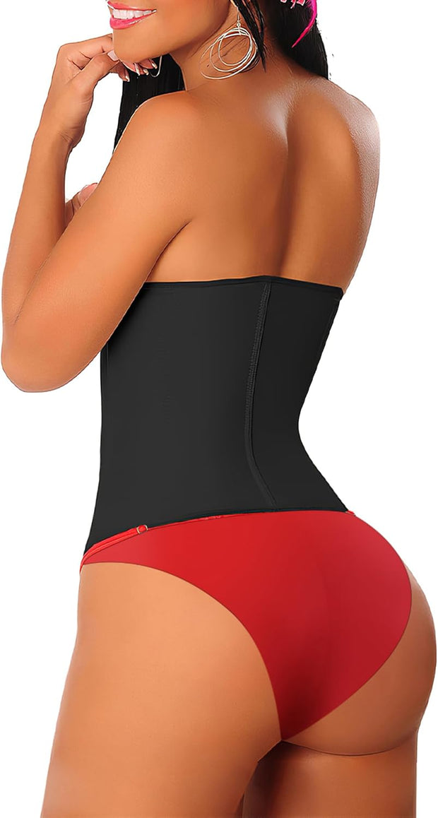 YIANNA Waist Trainer for Women Latex Underbust Waist Cincher Corset Sport Girdle Hourglass Body Shaper
