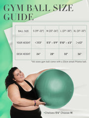 Yoga Ball for Exercise, Pilates Set, 4 Sizes Fitness Ball for Workout, Birthing, Pregnancy, Physical Therapy- Pump Included