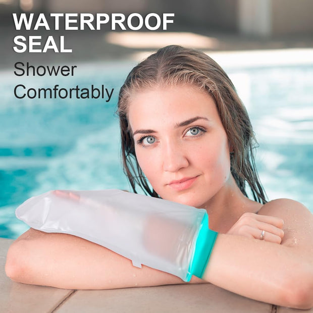 Waterproof Leg Cast Cover for Showering, Reusable Shower Sleeve for Lower Leg After Surgery, Watertight Non-Slip Adult Fracture Protector Bag, Water Proof Medical Covers for Calf/Ankle/Wound/Bandages