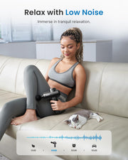 RENPHO Massage Gun Deep Tissue with Heat and Cold Head, Handheld Muscle Massager Therapy with Carry Case, Percussion Body Masajeador for Men Women Athletes Back Upgrade, Active Thermacool