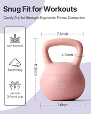 YOTTOY Soft Kettlebell,Kettlebell Anti-Slip Grip Weight for Home Workouts, Kettlebells Set Strength and Safety Guaranteed