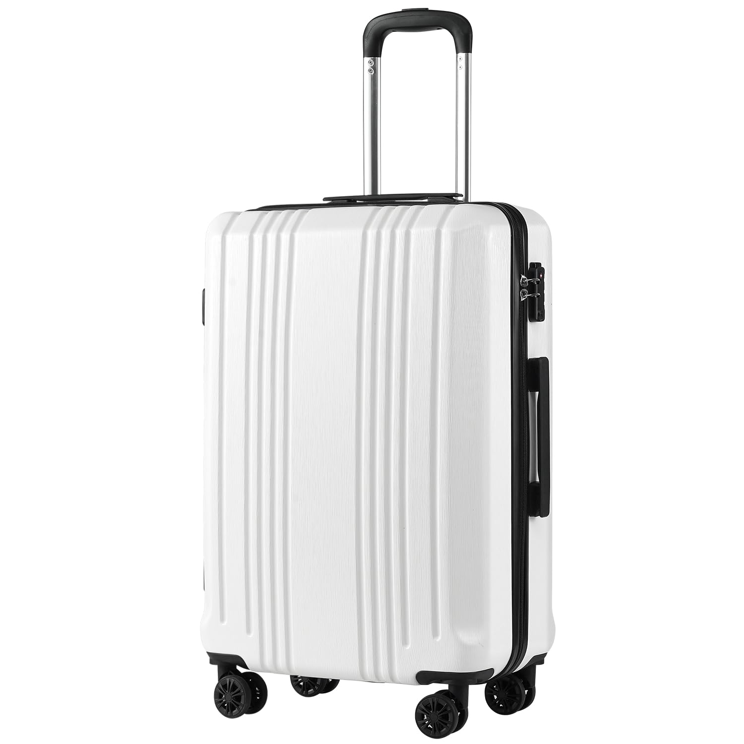 Coolife Luggage Expandable Suitcase PC+ABS 3 Piece Set with TSA Lock Spinner 20in24in28in