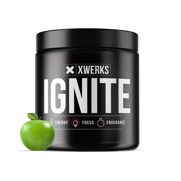 Xwerks Ignite Watermelon Pre Workout Powder, Natural Keto Pre Workout for Women and Men with Explosive Energy, Gluten Free Blend for Endurance and Stamina, 150mg Caffeine, 30 Servings