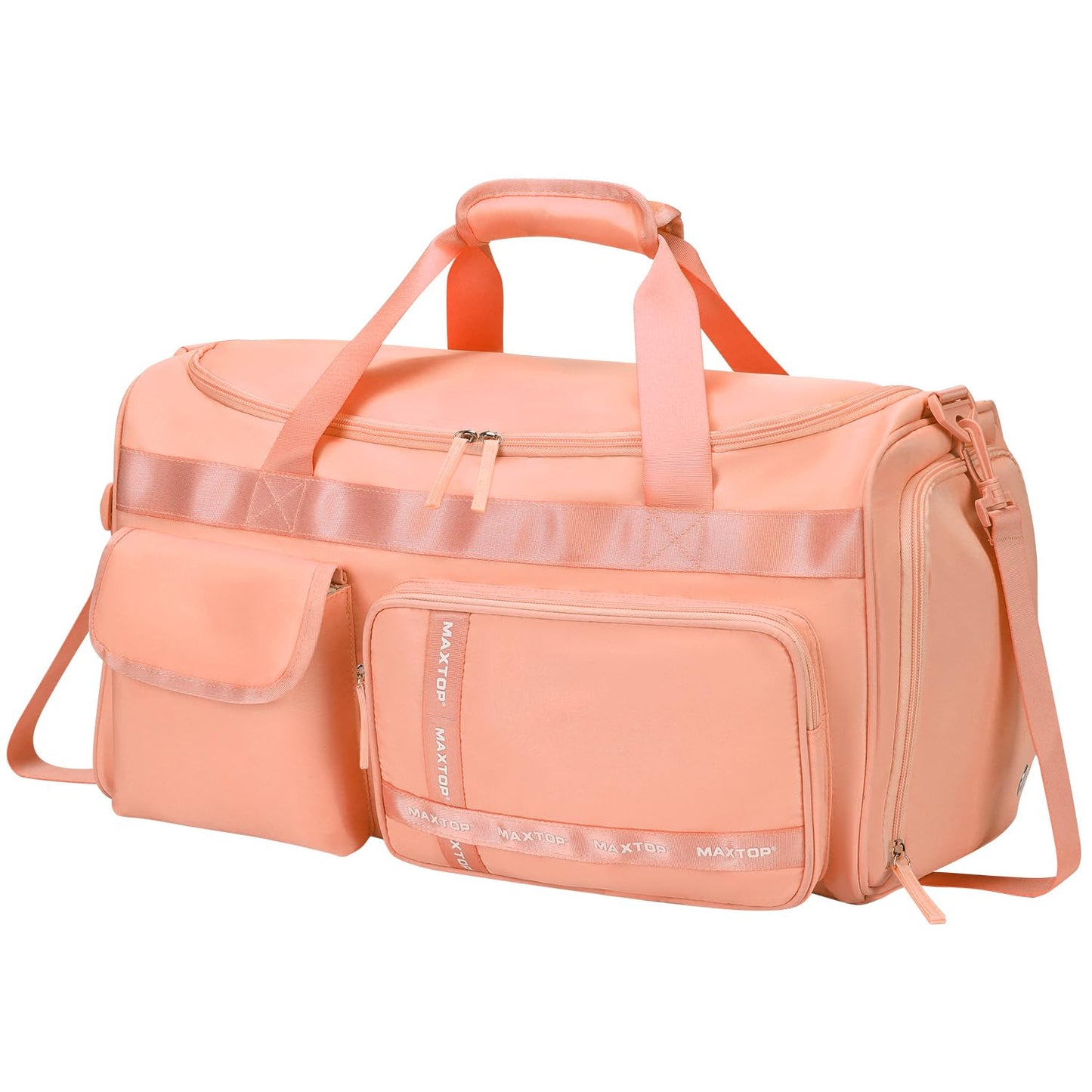 MAXTOP Gym Bag for Women Men Travel Duffle Bag Large Capacity Carry On Weekender Overnight Bag With Shoe Compartment Gym Tote Dry Wet Separation Duffel Bag for Travel