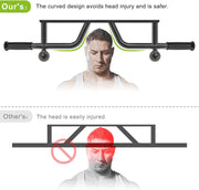 SELEWARE Heavy Duty Wall Mounted Doorway Pull Up Bar Fully Welded Multifunctional Chin Up Bar with Resistance Band Hooks & Ball Finger Training, 500LB Capacity Support Beam or Joist Mount