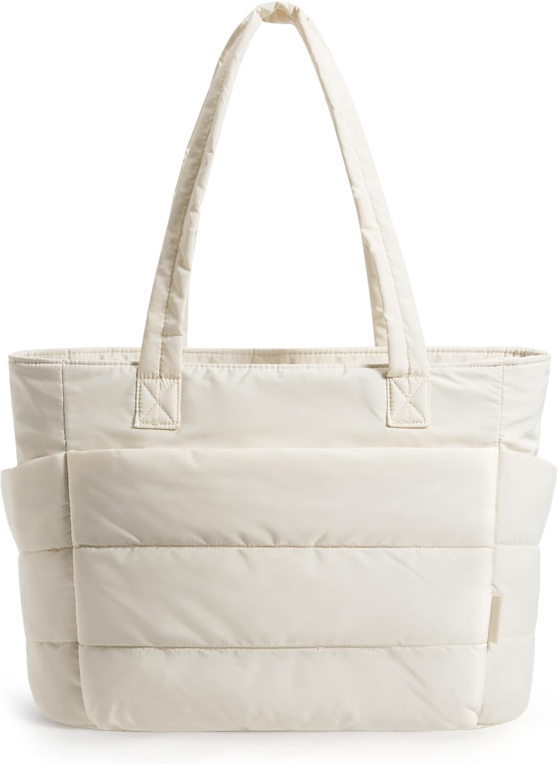 BAGSMART Tote Bag for Women, Lightweight Puffy Tote Bag with Compartments Quilted Shoulder Bag Handbag for Travel, Work, Gym