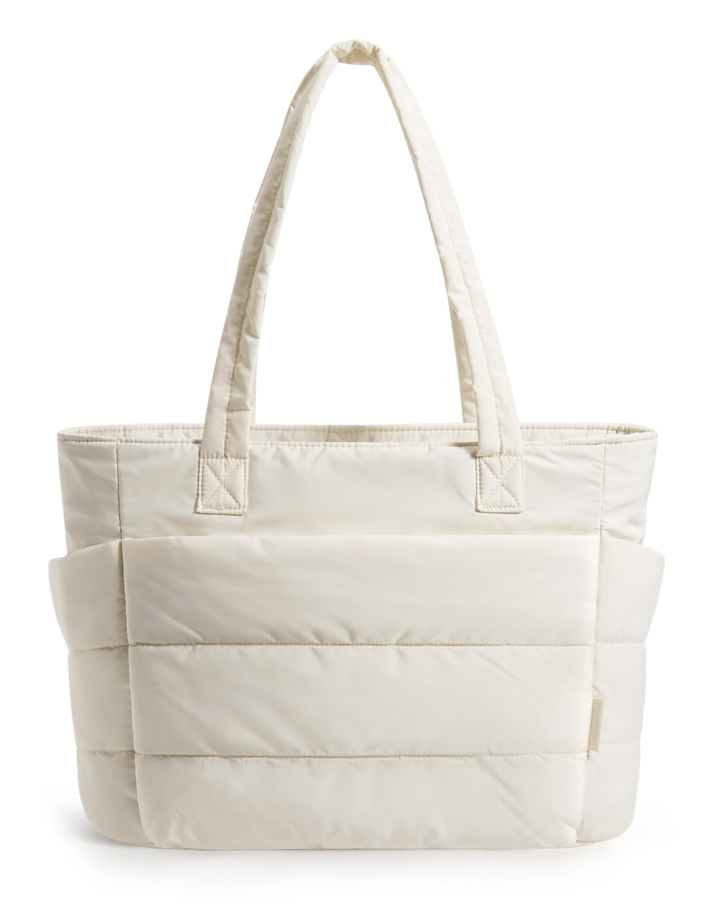 BAGSMART Tote Bag for Women, Lightweight Puffy Tote Bag with Compartments Quilted Shoulder Bag Handbag for Travel, Work, Gym