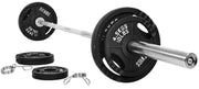 Olympic Cast Iron 2-Inch Weight Plates for Strength Training & Weightlifting, 255 Pounds Set, Multiple Packages