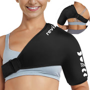 REVIX Shoulder Ice Pack Wrap for Rotator Cuff and Arm, Reusable Gel Cold Wrap with Compression for Targeted Area, Soothing Discomfort & Fatigue, Easy to Put On & Take Off, Flexible Fit for Men & Women