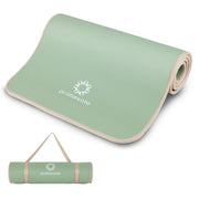 1/2-Inch Extra Thick NBR Yoga Mat with Enhanced Stability - Textured Design, Lightweight Mat with Carrying Strap & Case for Yoga, Pilates, Gym & Home Use (Multiple Colors)