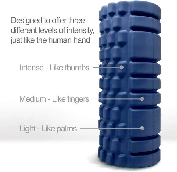 Trigger Point Releasing Foam Massage Roller with Medium Compression for Exercise, Stretching, and Muscle Recovery - Relieves Muscle Tightness, Improves Mobility, and Circulation