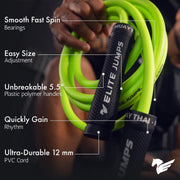 Muay Thai 3.0 Weighted Jump Rope for Men & Women - Professionally Designed for High-Intensity Training | MMA & Fitness - Full Body Workout Weighted Rope