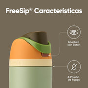 Owala FreeSip Insulated Stainless Steel Water Bottle with Straw, BPA-Free Sports Water Bottle, Great for Travel, 24 Oz, Camo Cool