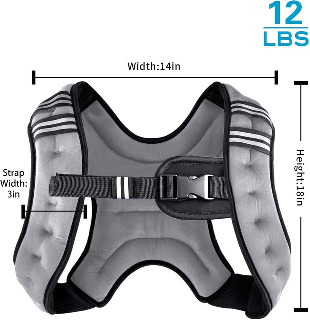 Weighted Vest Weight Vest for Men Women Kids Weights Included, Body Weight Vests Adjustable for Running, Training Workout, Jogging, Walking