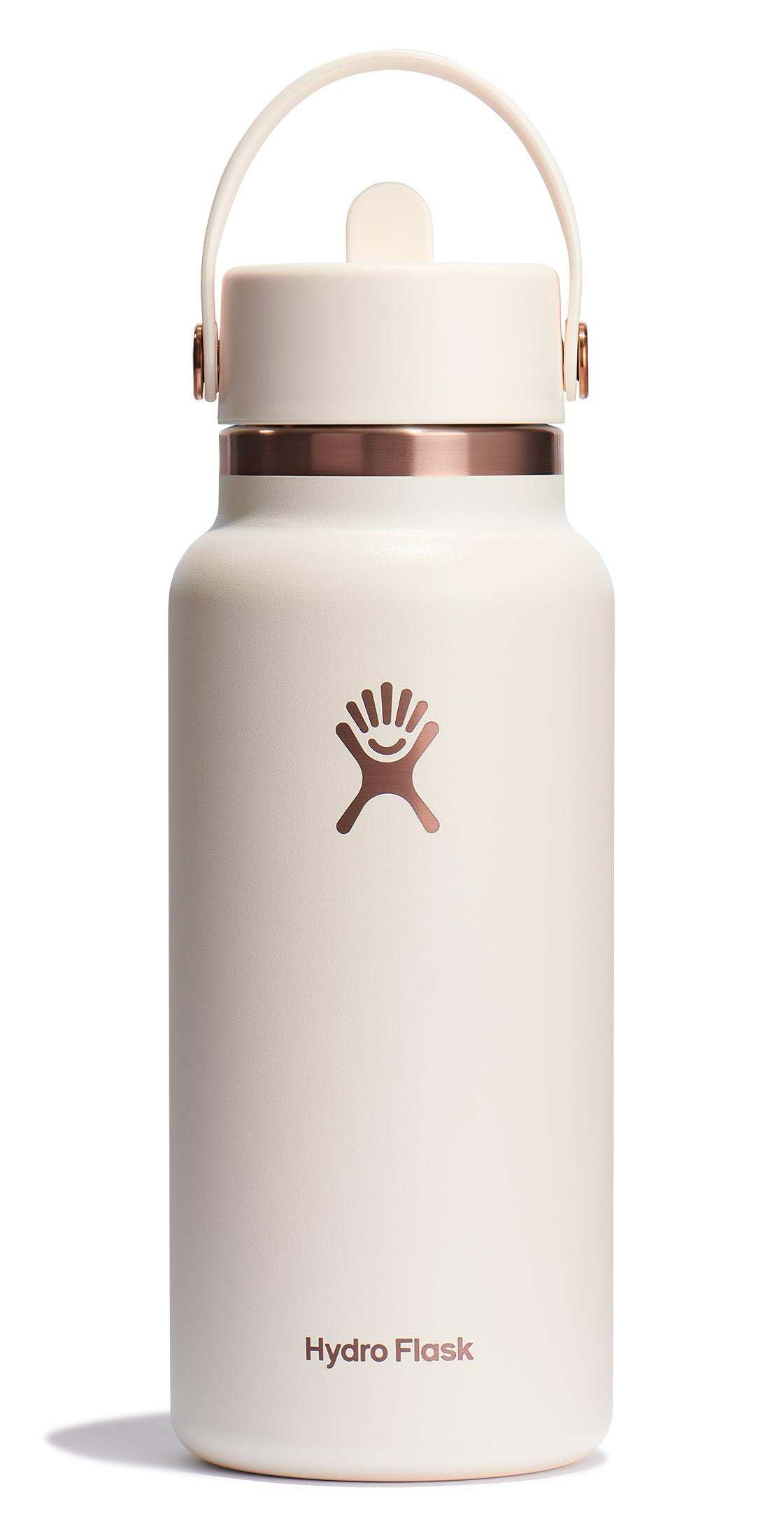 Hydro Flask 32 Oz Wide Flex Straw Cap Bottle - Insulated Stainless Steel - Wide Straw Lid, Non Spill, Leakproof in Jelly Pink