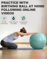 Trideer Yoga Ball – Anti-Burst Exercise Ball for Pregnancy, Office, Birthing, Stretching & Core Workout – Home Gym & Therapy
