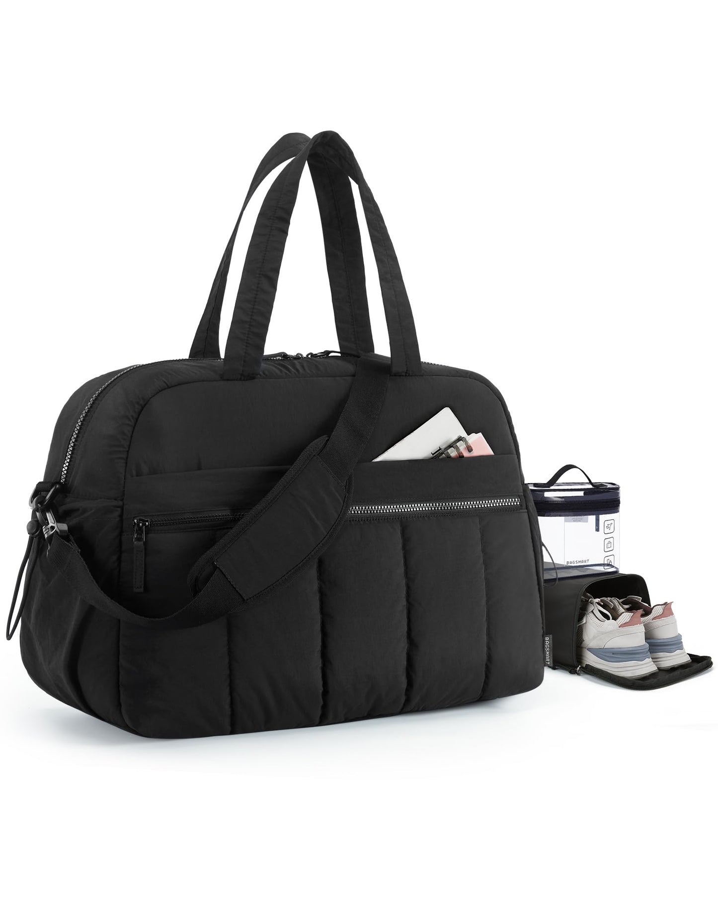 BAGSMART Gym Bag for Women, Duffle Bag for Travel with Wet Pocket, Lightweight Carry on Weekender Duffel, Water Resistant