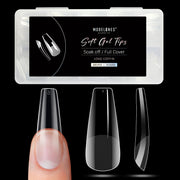 Modelones Medium Almond Nail Tips 510Pcs Clear False Acrylic Almond Press on Nails Pre-shape Full Cover Fake Extension DIY at Home 15 Sizes