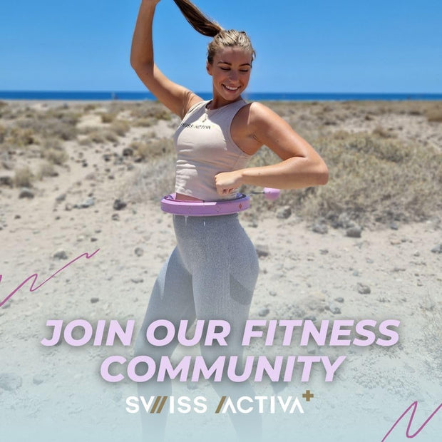 Swiss Activa+ Smart Hula Hoop - Infinity Hoop for Adults - Won't Fall Off - Weight Loss Exercise Equipment
