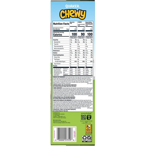 Quaker Camp Chewy Granola Bars Variety Pack (60 Count)