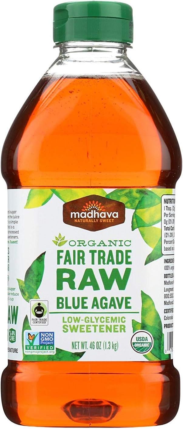 MADHAVA HONEY AGAVE NECTAR RAW ORG, 46 OZ