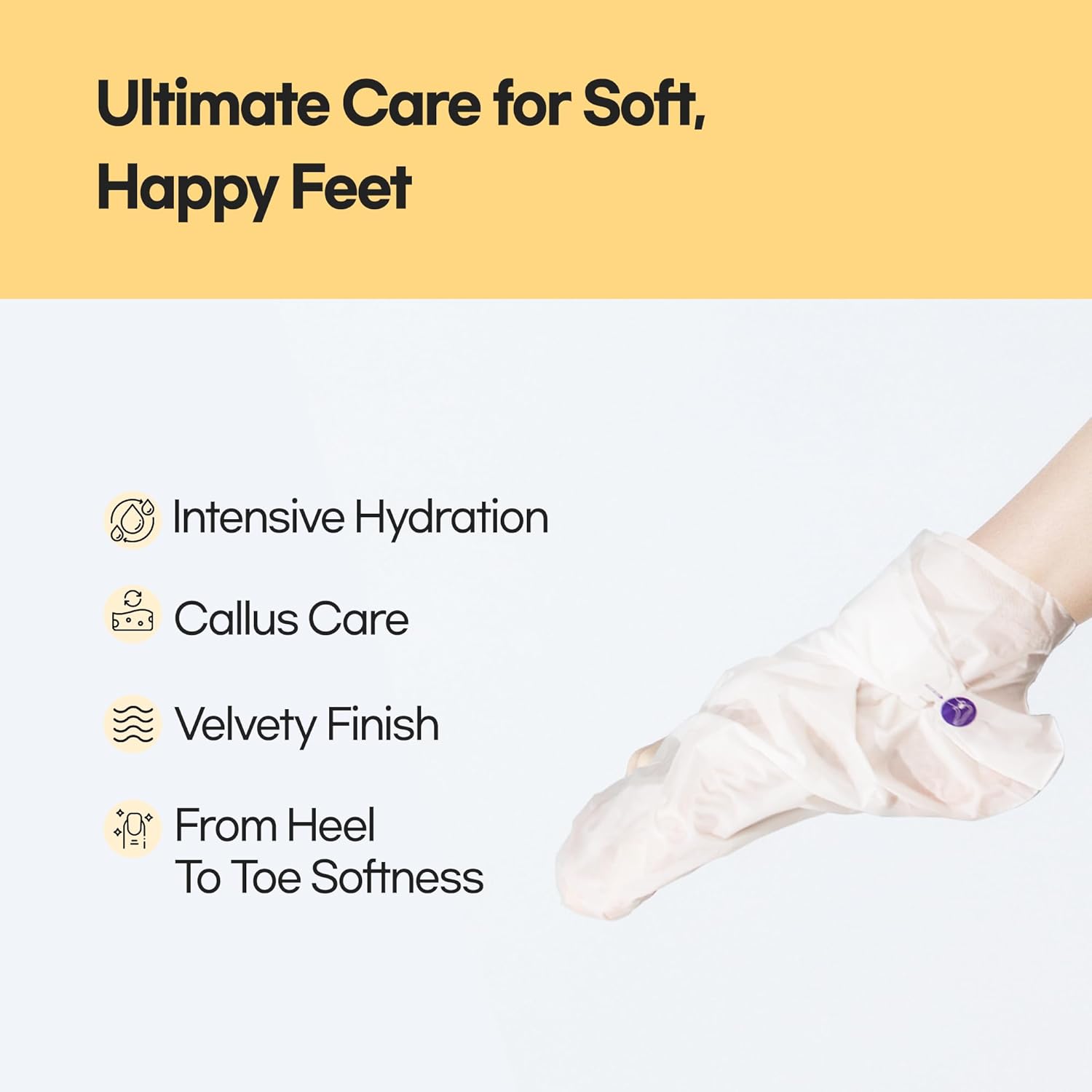 Epielle Hydrating Foot Masks 6 Pairs, Deep Moisturizing Socks for Dry Feet & Cracked Heels, Relieve and Soften with Shea Butter & Jojoba Oil, Korean Skin Care, Spa Set, Self Care Gifts for Women