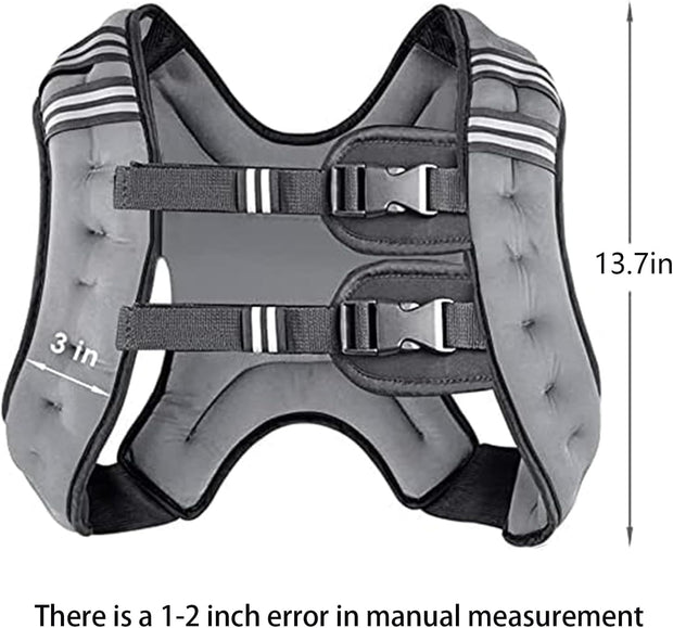 Prodigen Weighted Vest for Women and Men 8 12 16 20 25 30 Lbs with Reflective Stripe and Double Adjustable Buckle Straps Weight Vests for Strength Training, Jogging, Cardio, Weight Loss