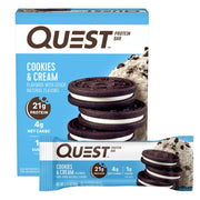 Quest Nutrition White Chocolate Raspberry Protein Bars, 20g Protein, 1g Sugar, 5g Net Carb, High Fiber, Gluten Free, Keto Friendly, 4 Count
