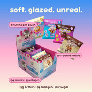 Prime Bites Minis | Protein Mini Muffins from Alpha Prime Supplements | High Protein, Collagen Fortified Low Sugar Treat | Delicious Snack | 12 Packs per Box - Variety Pack