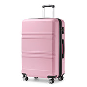 Kono 3 Piece Luggage Sets Expandable(only 28") Lightweight with Spinner Wheels TSA Lock Hardside Travel Rolling Suitcases 20in 24in 28in Carry on Pink