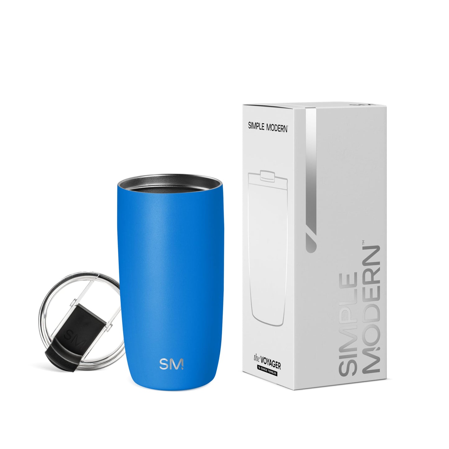 Simple Modern Travel Coffee Mug Tumbler with Flip Lid | Reusable Insulated Stainless Steel Cold Brew Iced Coffee Cup Thermos | Gifts for Women Men Him Her | Voyager Collection | 12oz | Almond Birch