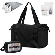 MAXTOP Women's Gym Yoga Duffle Bag with 2 Bonus Shoe Pouches, Multi-Purpose Overnight Travel Bag for Gym Work Dance Sports