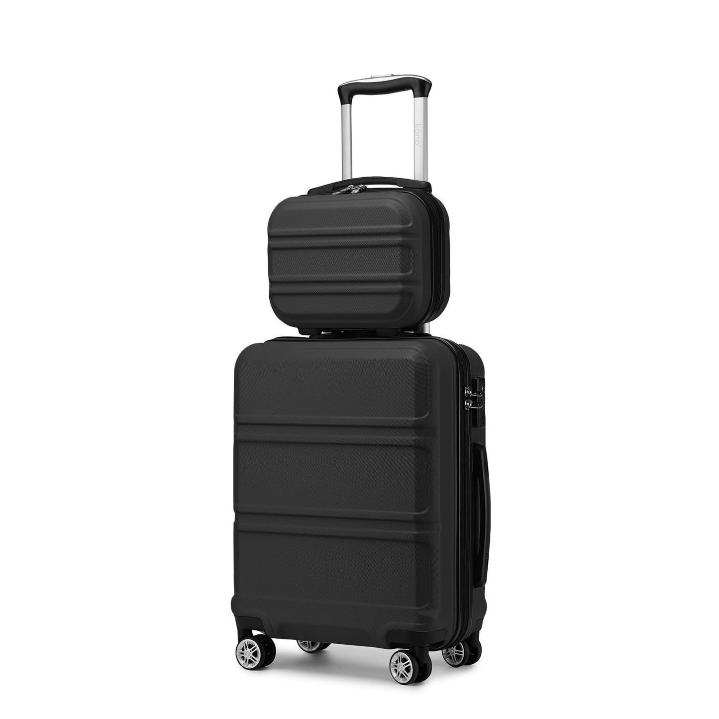 Kono 3 Piece Luggage Sets Expandable(only 28") Lightweight with Spinner Wheels TSA Lock Hardside Travel Rolling Suitcases 20in 24in 28in Carry on Pink