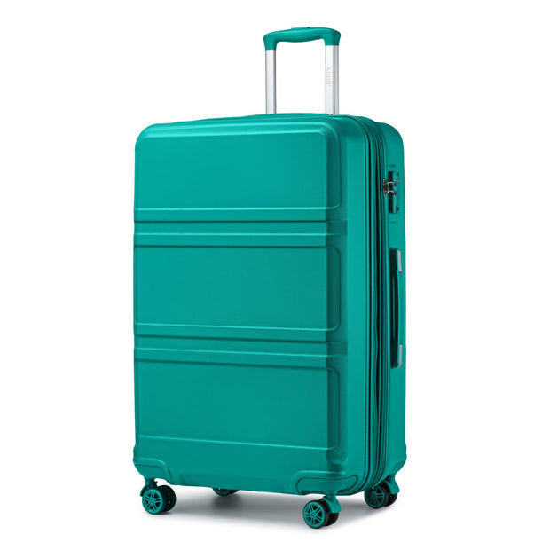 Kono 3 Piece Luggage Sets Expandable(only 28") Lightweight with Spinner Wheels TSA Lock Hardside Travel Rolling Suitcases 20in 24in 28in Carry on Pink