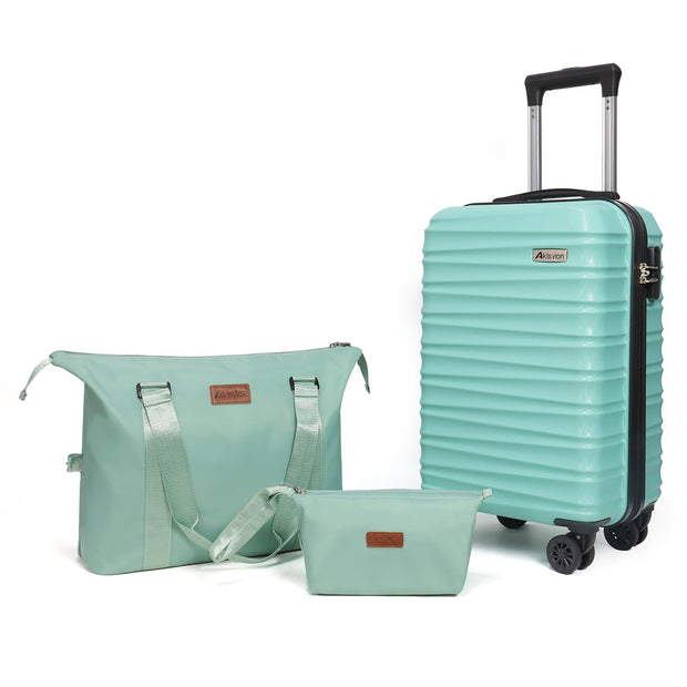 Luggage Set 3 Pieces (20/24/28) -Suitcase Set - Carry on Luggage with Wheels - Check-in Luggage - PC + ABS Durable Suitcase Rotating Silent Wheels Hardside Luggage with Spinner Wheels,3pcs (Pink)