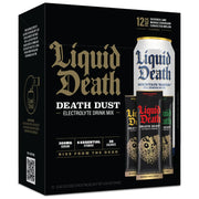 Liquid Death Electrolyte Death Dust, Severed Lime, Mango Chainsaw & Convicted Melon (12-Pack)