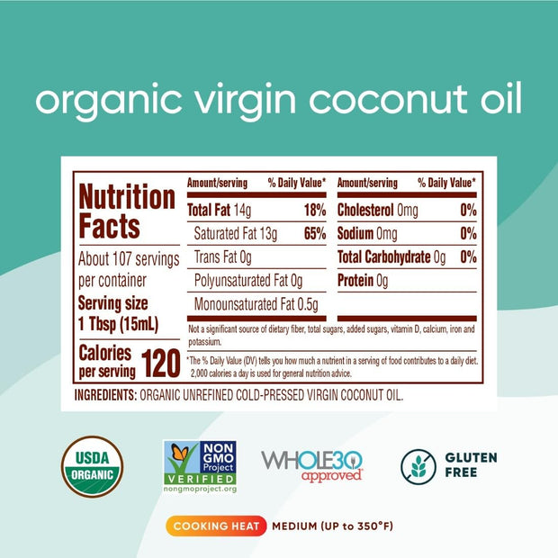Nutiva, Organic Coconut Oil, 54 Fl Oz