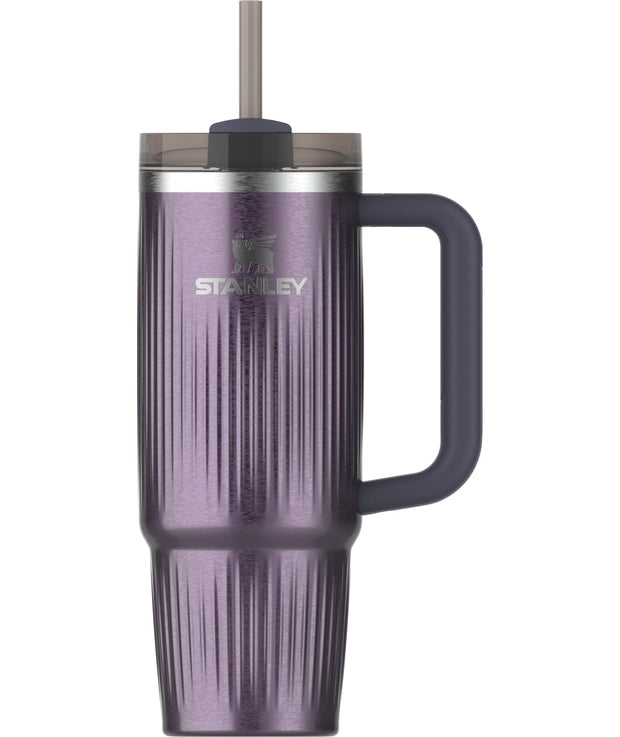 STANLEY Quencher H2.0 Tumbler with Handle and Straw 40 oz | Flowstate 3-Position Lid | Cup Holder Compatible for Travel | Insulated Stainless Steel Cup | BPA-Free | Black Chroma