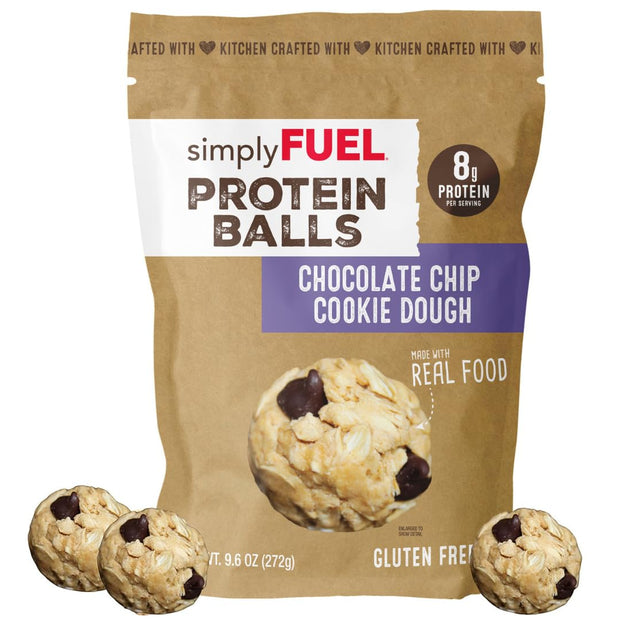 simplyFUEL Whole Food Protein Balls with Probiotics - Peanut Butter Honey Almond Snacks - 8g Protein Snack - Gluten Free Energy Balls
