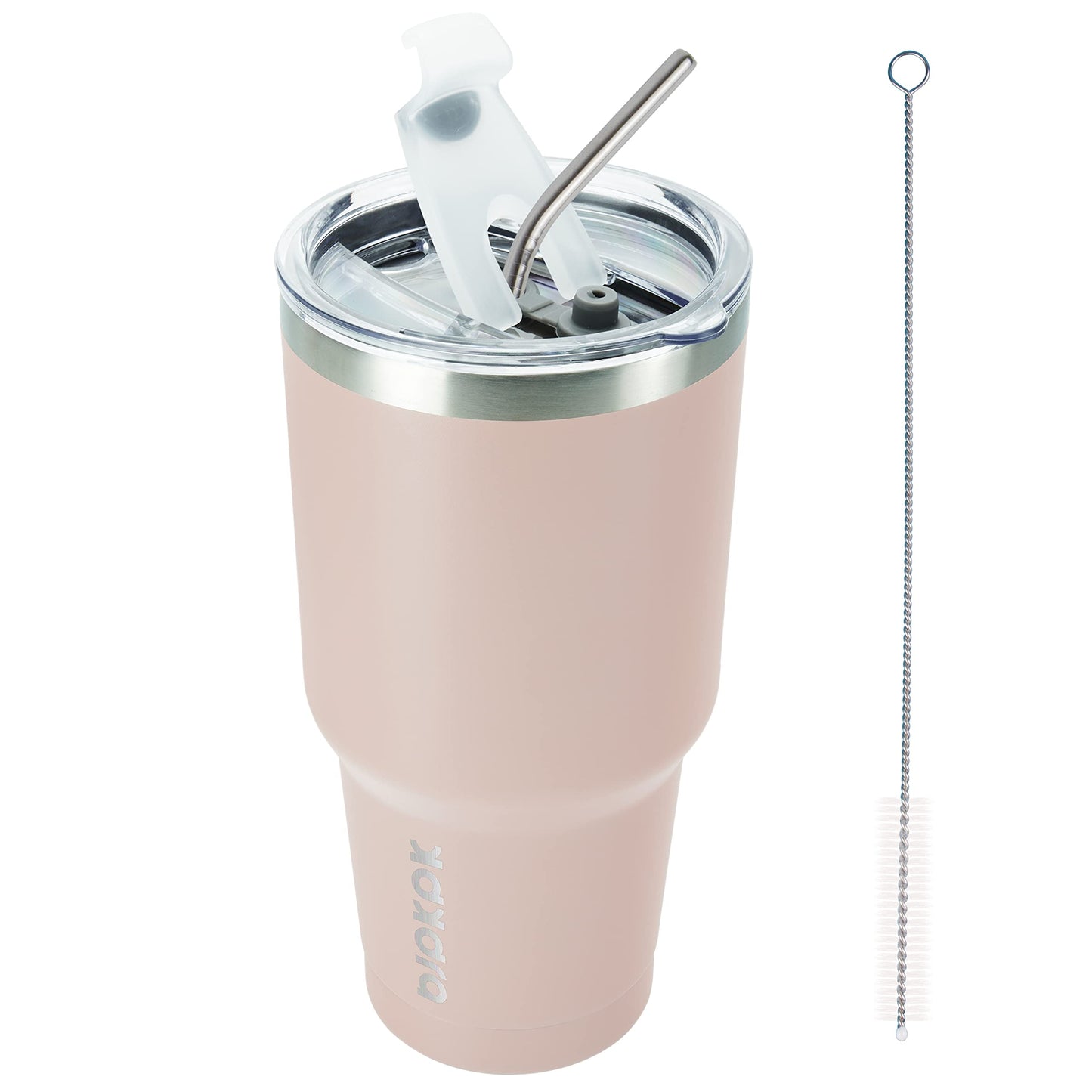 BJPKPK Insulated Stainless Steel Tumbler, Coffee Cup with Lid and Straw, Double Wall Vacuum Travel Mug, Powder Coated Leakproof Tumbler Cup,Oasis