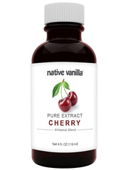 Native Vanilla - Pure Cherry Extract - 4 Fl Oz - Perfect for Cooking, Baking, and Dessert Crafting