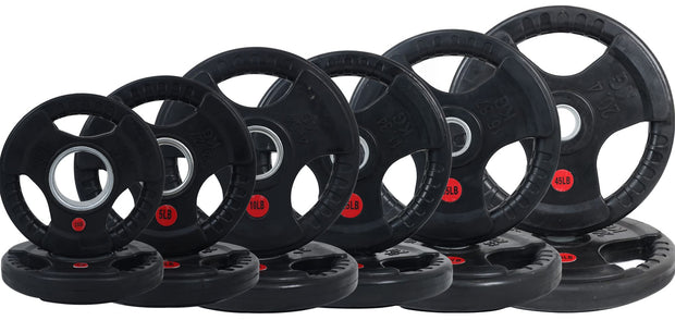 Olympic Cast Iron Plate for Strength Training and Weightlifting, Pairs, Sets or Set with Barbell, Multiple Sizes