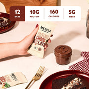 Mezcla Puff Crispy Protein Bars, Gluten Free & Vegan Protein Bars, 10g Protein, Alt for Crispy Rice Treat, Granola Bars & Breakfast Bars, Healthy Snacks for Adults, Hazelnut Chocolate, 12 Pack