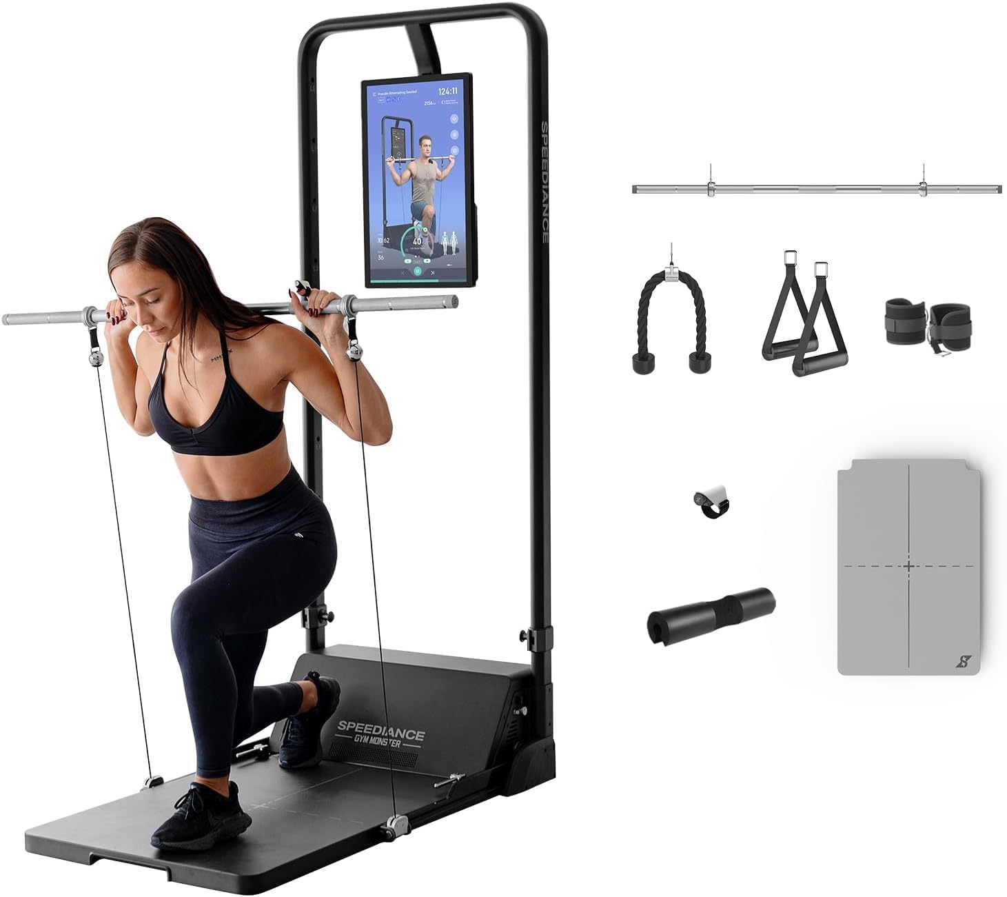 Gym Monster & Rowing Bench & Adjustable Weight Bench & Accessories Organizer & Smart PowerGrip Bundles