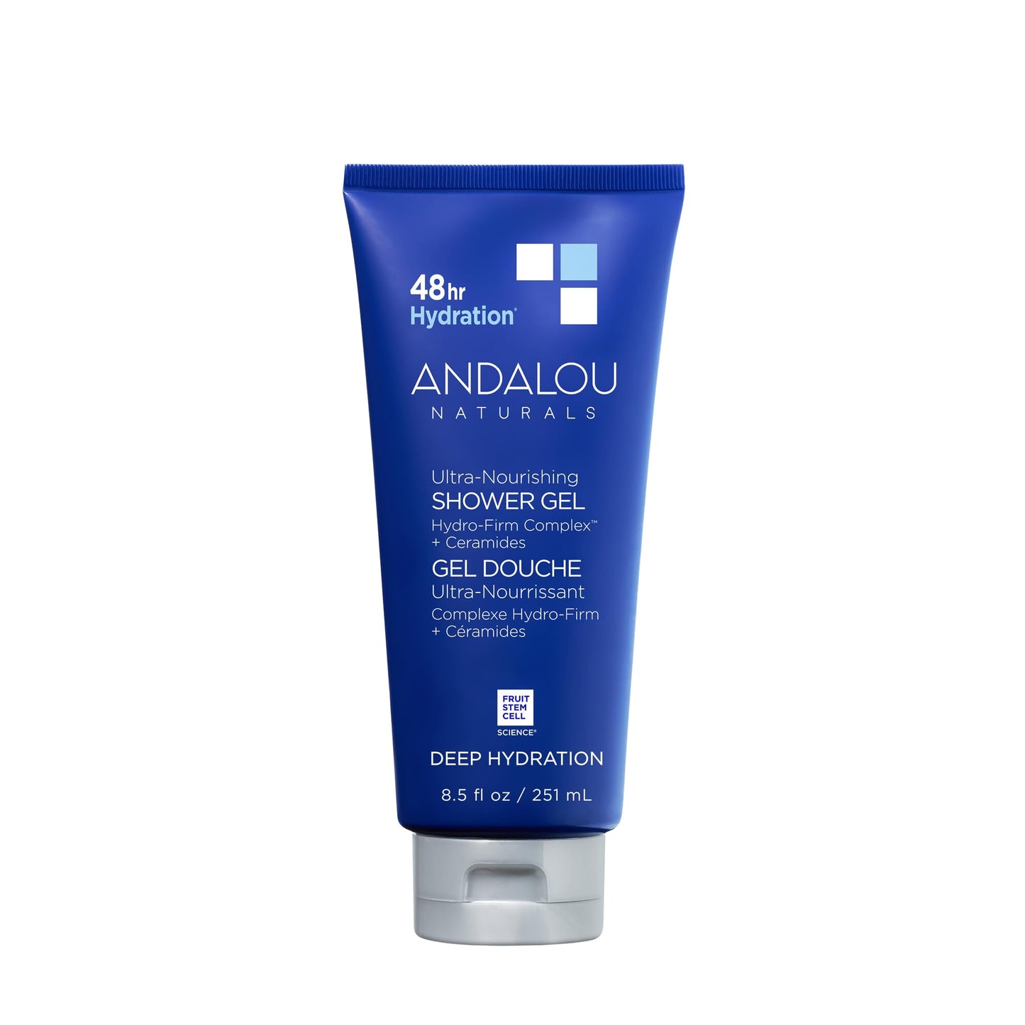Andalou Naturals Body Wash, Clarifying Grapefruit Shower Gel, Gentle Exfoliating Salicylic Acid Body Wash with Tea Tree & Witch Hazel, Targets Back Acne, Blemishes & Excess Oil, 8.5 fl oz
