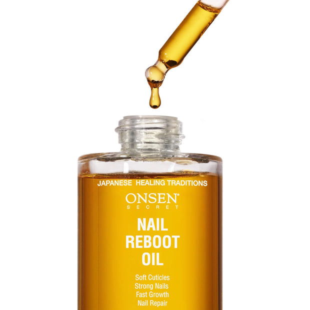 Onsen Secret Nail & Cuticle Repair Oil (10ml) - Dry Oil Formula - Japanese Tsubaki, Tea Tree & Jojoba - Strengthens Nails, Repairs Cuticles, Hydrates Skin & Hair - Natural & Vegan