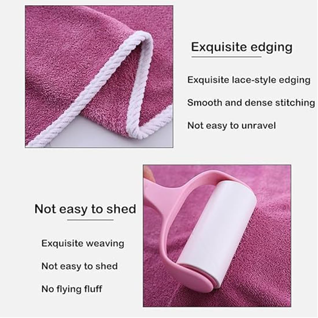 Plus Size Women's Wearable Shower Skirt, Plus Size Coral Fleece Absorbent Bath Skirt Bath Wraps, Water Absorption, 2-Button Design Adjustable Closure, Soft Friendly (Purple,Large)