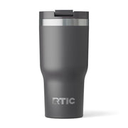 RTIC 30oz Essential Tumbler with Lid, Insulated, Stainless Steel, Metal, Double Wall Vacuum-Insulation, Ceramic Lined, Travel Cup for Iced Coffee, Tea, Hot and Cold Drink, Graphite