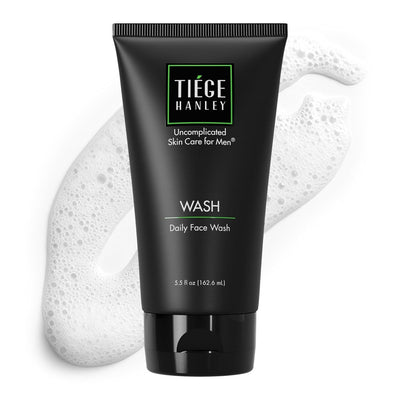 Tiege Hanley Daily Mens Face Wash, 5.5 Oz - Gentle Fragrance-Free Face Cleanser for Men Revitalizes, Hydrates & Softens Skin - Men's Face Wash & Facial Cleanser Skincare for Dry & Sensitive Skin