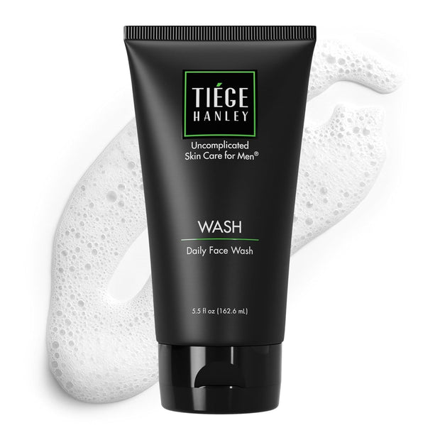 Tiege Hanley Daily Mens Face Wash, 5.5 Oz - Gentle Fragrance-Free Face Cleanser for Men Revitalizes, Hydrates & Softens Skin - Men's Face Wash & Facial Cleanser Skincare for Dry & Sensitive Skin
